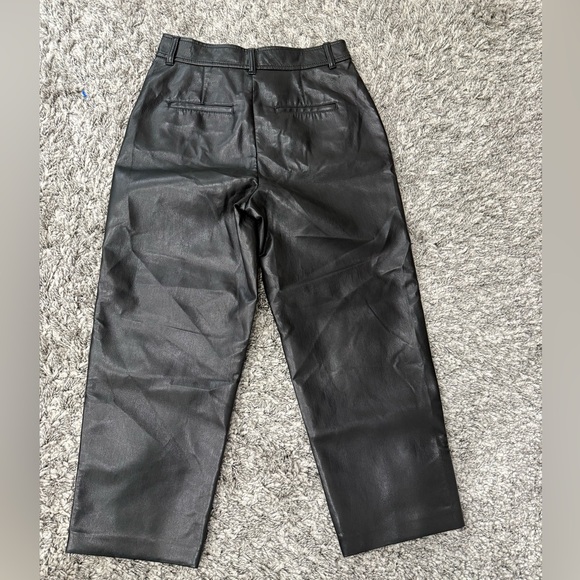 Babaton Command Cropped Leather Pants - Size 6 - Picture 2 of 3